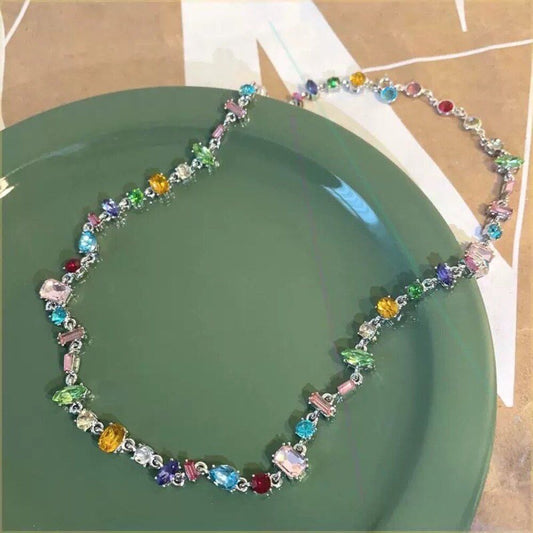 -Renkli Gema Kolye - Bileklik
