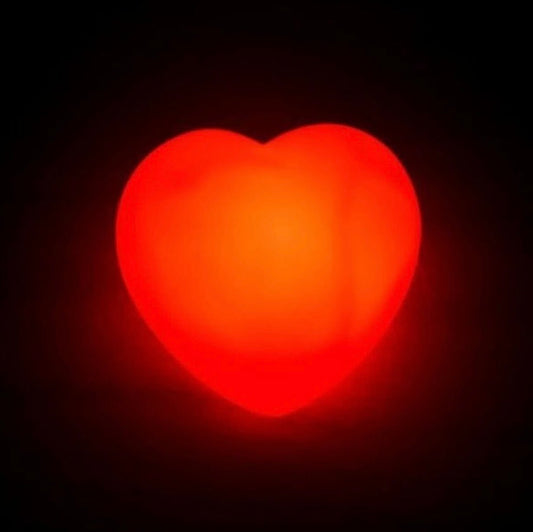 Led Işıklı Kırmızı Kalp Lamba