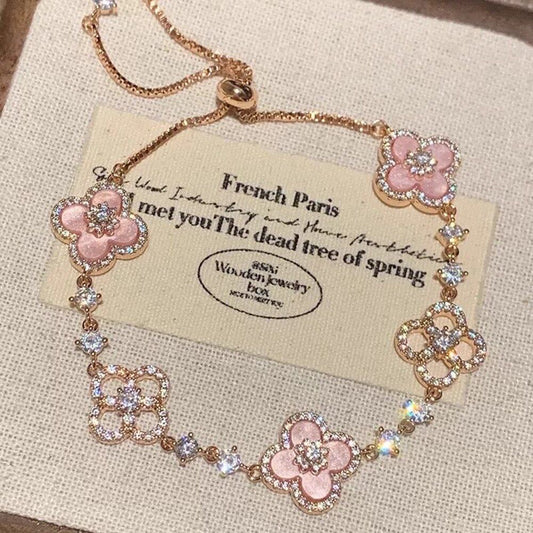 Pembe van Cleef bileklik